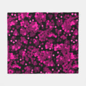 Roze en bordeaux polka dot confetti patroon fleece deken (Voorkant (Horizontaal))