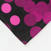 Roze en bordeaux polka dot confetti patroon fleece deken (Hoek)