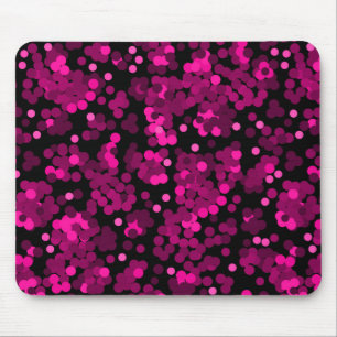 Roze en bordeaux polka dot confetti patroon muismat