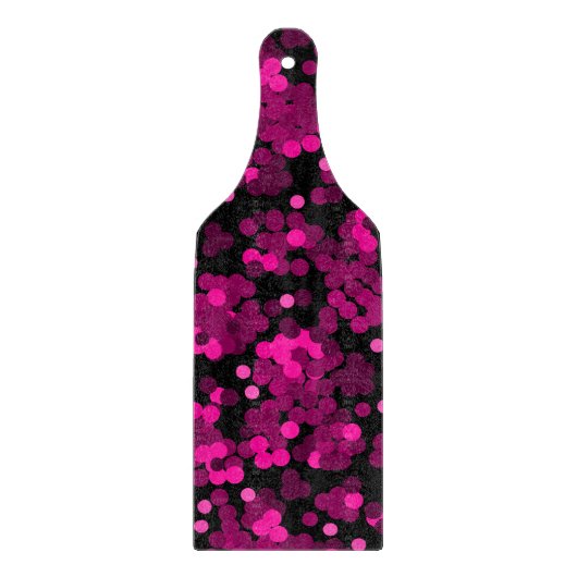Roze en bordeaux polka dot confetti patroon snijplank (Voorkant)