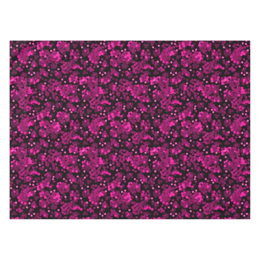 Roze en bordeaux polka dot confetti patroon tafelkleed (Voorkant (Horizontaal))
