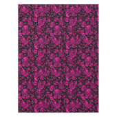 Roze en bordeaux polka dot confetti patroon tafelkleed (Voorkant)