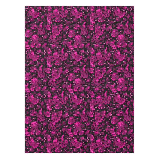 Roze en bordeaux polka dot confetti patroon tafelkleed (Voorkant)
