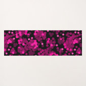 Roze en bordeaux polka dot confetti patroon yogamat (Achterkant (horizontaal))
