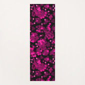 Roze en bordeaux polka dot confetti patroon yogamat (Voorkant)