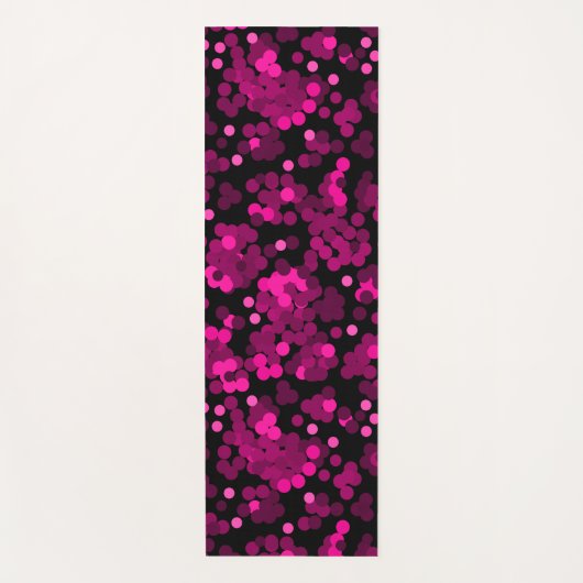 Roze en bordeaux polka dot confetti patroon yogamat (Voorkant)