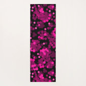 Roze en bordeaux polka dot confetti patroon yogamat (Achterkant)