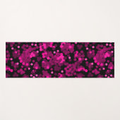 Roze en bordeaux polka dot confetti patroon yogamat (Voorkant (horizontaal))