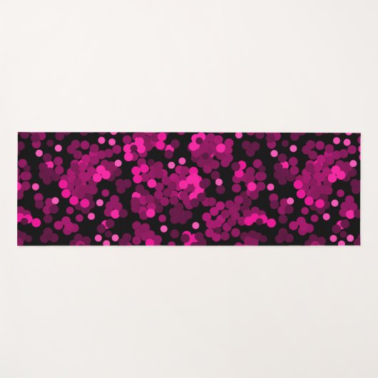 Roze en bordeaux polka dot confetti patroon yogamat (Voorkant (horizontaal))