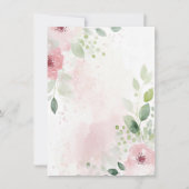 Roze en bordeauxrode waterverf bloemenblanco Bruil Kaart (Voorkant)