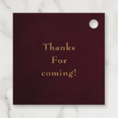 Roze en bordeauxrood diamant bedankjes labels (Achterkant)