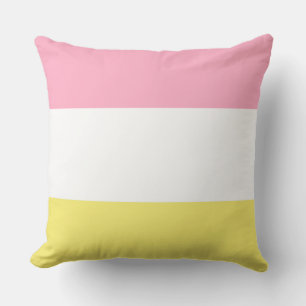 Roze en boter geel kussen