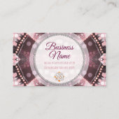Roze en Bourgogne Alternatief Visitekaartje (Achterkant)