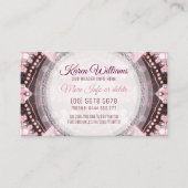 Roze en Bourgogne Alternatief Visitekaartje (Voorkant)