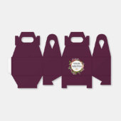 Roze en Bourgogne Bedankt Bedankdoosjes (Uitgevouwen)