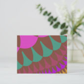 Roze en Bourgogne Briefkaart (Staand voorkant)