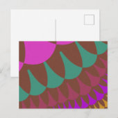 Roze en Bourgogne Briefkaart (Voorkant / Achterkant)