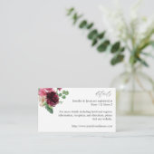 Roze en Bourgogne Floral 7 Enclosure Kaart (Staand voorkant)