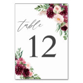 Roze en Bourgogne Floral 7 Kaart (Voorkant)