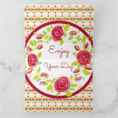 Roze en Bourgogne Kaart (Binnen)