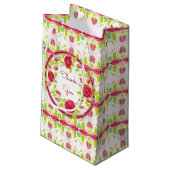 Roze en Bourgogne Klein Cadeauzakje (Achterkant Gekanteld)