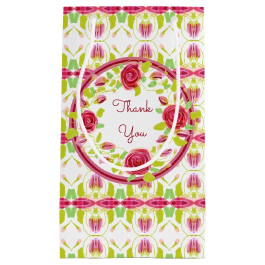 Roze en Bourgogne Klein Cadeauzakje (Voorkant)