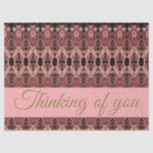 Roze en Bourgogne Tissuepapier (Voorkant)