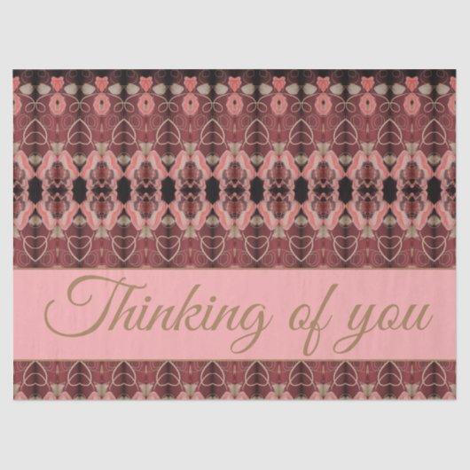 Roze en Bourgogne Tissuepapier (Voorkant)