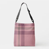 Roze en Bourgondië Plaid Monogram Crossbody Tas (Achterkant)