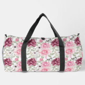 Roze en Bourgondische Rozen Plunjezak (Achterkant)