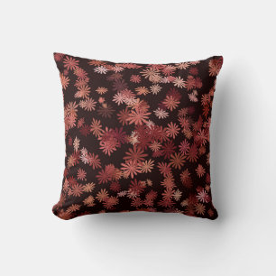 Roze en bronzen margrieten kussen