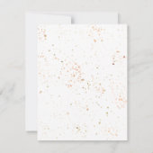 Roze en Bronzen Waterverf Pioen Antwoord Kaart (Achterkant)