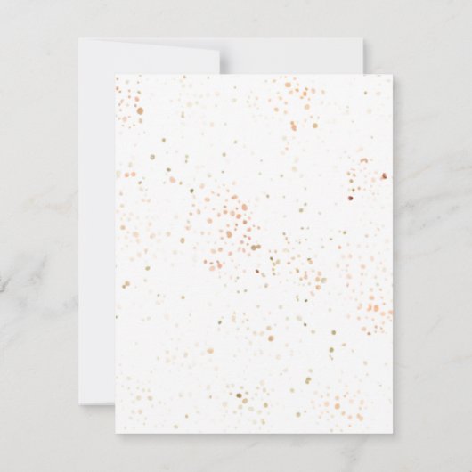 Roze en Bronzen Waterverf Pioen Antwoord Kaart (Achterkant)