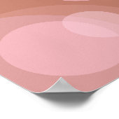 Roze en bruin Abstract Poster (Hoek)