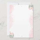 Roze en bruin Baby shower uitnodiging (Achterkant)