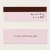 Roze en Bruin Bruiloft Website Visitekaartje (Voorkant /achterkant)