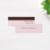 Roze en Bruin Bruiloft Website Visitekaartje (Bureau)