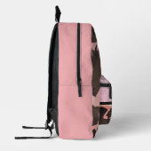 Roze en Bruin Camo Shimmery Chic Gepersonaliseerd Bedrukte Rugzak (Links)