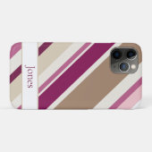 Roze en bruin Case-Mate iPhone case (Achterkant (horizontaal))
