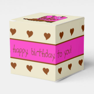 Roze en bruin cowgirl Birthday Party Favor Box Bedankdoosjes