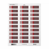 Roze en Bruin Damask Bruiloft label (Full Sheet)