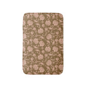 Roze en bruin Floral Pattern Badmat (Voorkant Verticaal)