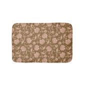 Roze en bruin Floral Pattern Badmat (Voorkant)