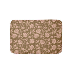 Roze en bruin Floral Pattern Badmat