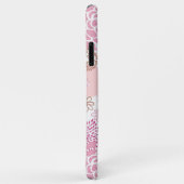Roze en bruin Floral Pattern Case-Mate iPhone Case (Achterkant/rechts)