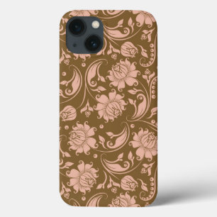 Roze en bruin Floral Pattern Case-Mate iPhone Case