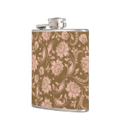 Roze en bruin Floral Pattern Heupfles (Links)