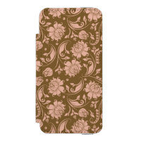 Roze en bruin Floral Pattern