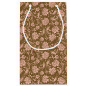 Roze en bruin Floral Pattern Klein Cadeauzakje (Achterkant)