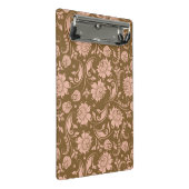 Roze en bruin Floral Pattern Mini Klembord (Schuin)